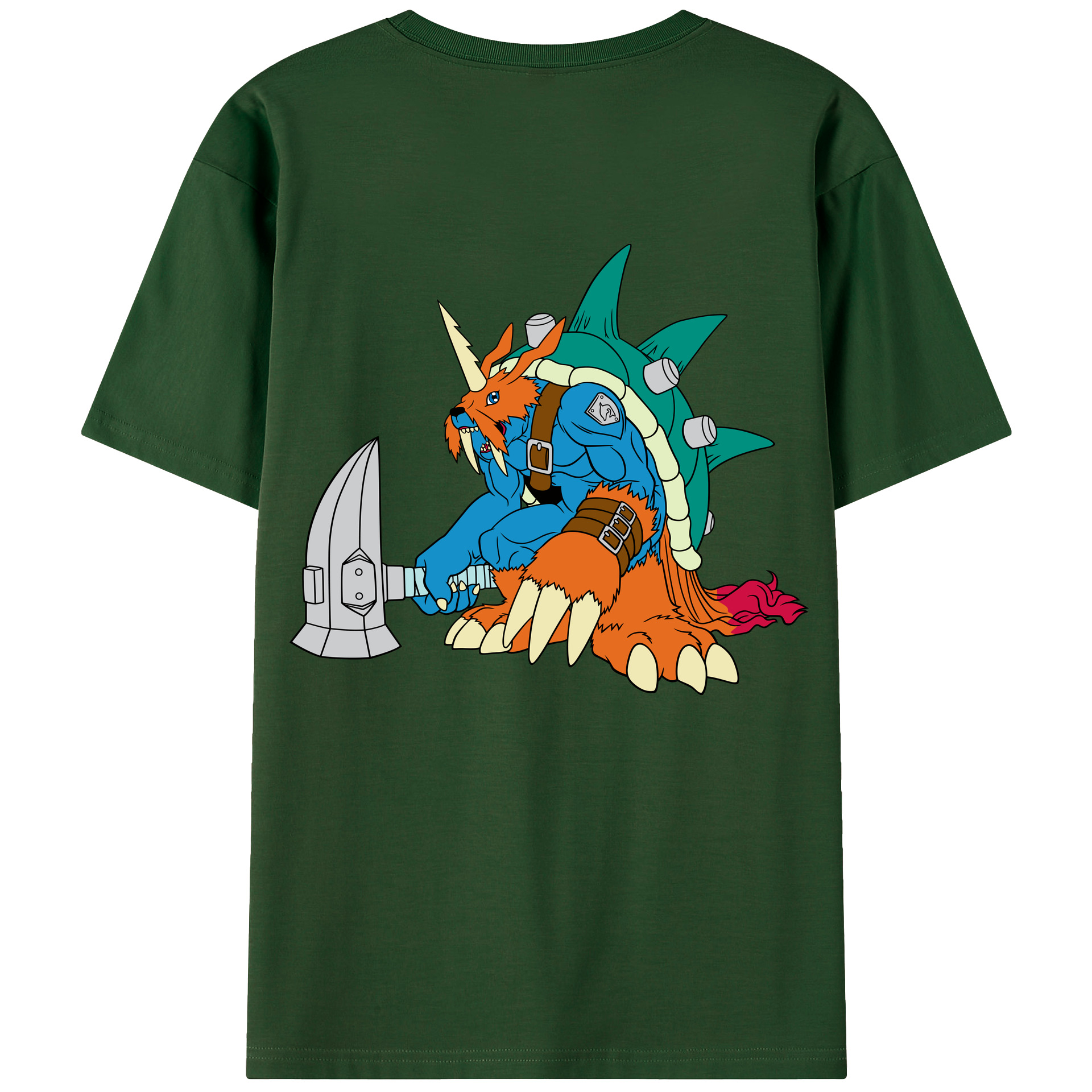 （画像用） Digimon デジタルモンスター/デジモン 綿100％半袖Tシャツ（背面プリント）